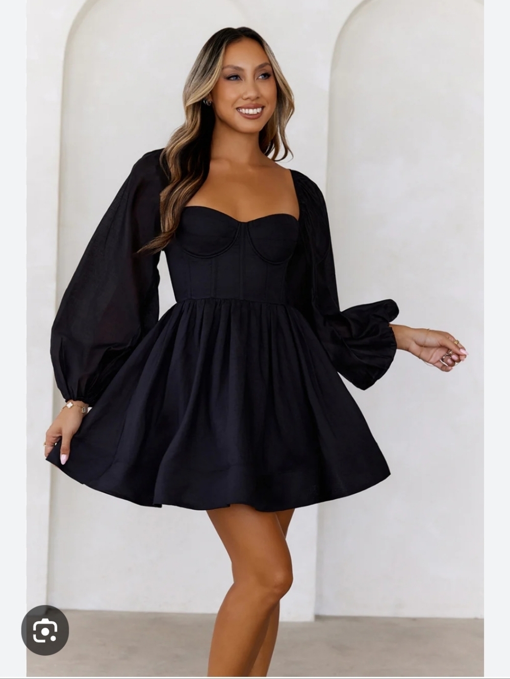 Womens Love Story Corset Style Mini Dress Black Size Medium NEW Wedding Guest